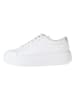 Calvin Klein Leder-Sneakers in Weiß