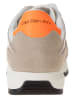 Calvin Klein Leder-Sneakers in Creme/ Beige/ Orange