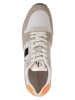 Calvin Klein Leder-Sneakers in Creme/ Beige/ Orange
