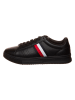 Tommy Hilfiger Leder-Sneakers in Schwarz