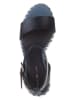 Tommy Hilfiger Shoes Leder-Keilsandaletten in Dunkelblau/ Hellblau