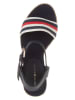 Tommy Hilfiger Leren sleehaksandalen donkerblauw