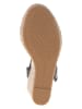 Tommy Hilfiger Skórzane sandały w kolorze granatowym na koturnie