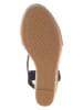 Tommy Hilfiger Shoes Leder-Keilsandaletten in Dunkelblau