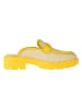 Tommy Hilfiger Skórzane chodaki w kolorze beżowo-żółtym
