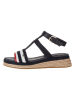 Tommy Hilfiger Shoes Leder-Keilsandaletten in Dunkelblau