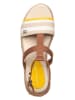 Tommy Hilfiger Leren sleehaksandalen lichtbruin