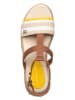 Tommy Hilfiger Shoes Leder-Keilsandaletten in Hellbraun