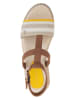 Tommy Hilfiger Shoes Leder-Keilsandaletten in Hellbraun