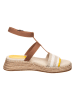 Tommy Hilfiger Shoes Leder-Keilsandaletten in Hellbraun