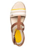 Tommy Hilfiger Leren sleehaksandalen lichtbruin