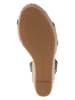 Tommy Hilfiger Shoes Leder-Keilsandaletten in Dunkelblau