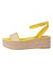 Tommy Hilfiger Leder-Sandaletten in Gelb