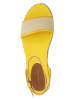 Tommy Hilfiger Leder-Sandaletten in Gelb