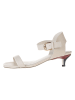 Tommy Hilfiger Skórzane sandały w kolorze białym na obcasie