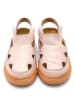First Step Leder-Halbsandalen in Rosa