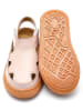First Step Leder-Halbsandalen in Rosa