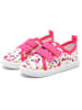 First Step Sneakersy "Velcro" w kolorze biało-różowym