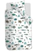 Hanneke de Jager Renforcé beddengoedset "Deep the Sea" wit/groen