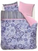 Oilily Satin-Bettwäsche-Set "Florence" in Blau/ Rosa