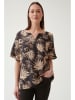 TATUUM Bluse in Schwarz/ Beige