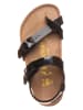 Birkenstock Leren sandalen "Taormina" zwart - wijdte S