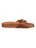 Birkenstock Leren slippers "Madrid" bruin