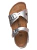 Birkenstock Sandalen "Rio" in Silber - Weite S