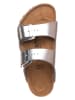 Birkenstock Slippers "Arizona" zilverkleurig