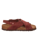 Birkenstock Leren sandalen "Tulum" rood