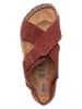 Birkenstock Leren sandalen "Tulum" rood