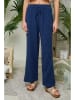 Le Monde du Lin Linnen broek donkerblauw
