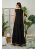 Lin Passion Leinen-Kleid in Schwarz