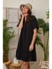 Lin Passion Leinen-Kleid in Schwarz