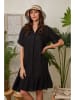 Lin Passion Leinen-Kleid in Schwarz