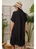 Lin Passion Leinen-Kleid in Schwarz