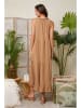 Lin Passion Kleid in Hellbraun