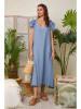 Lin Passion Leinen-Kleid in Hellblau