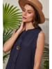 Lin Passion Leinen-Kleid in Dunkelblau