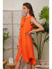 Lin Passion Lniana sukienka w kolorze pomarańczowym