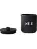 Design Letters Dzbanek w kolorze czarnym na mleko - wys. 8 cm