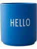 Design Letters Becher "Hello" in Blau - 250 ml