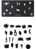 Design Letters Message-board symbolen "Food" zwart - 21 stuks