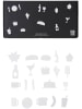 Design Letters Symbole "Food" w kolorze białym do tablicy ogłoszeń - 21 sztuk