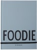 Design Letters Rezeptbuch "Foodie" in Grau - (B)18,5 x (H)24,5 cm
