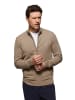 Polo Club Cardigan in Hellbraun