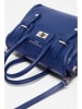 Victor & Hugo Paris Leder-Henkeltasche "Ondine" in Blau - (B)35 x (H)22 x (T)14 cm