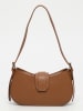 maison héritage PARIS Leder-Schultertasche "Maki" in Hellbraun - (B)28 x (H)15 x (T)6 cm