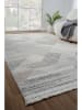 ABERTO DESIGN Kurzflor-Teppich "Bastia" in Hellgrau/ Creme