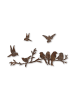 ABERTO DESIGN 4er-Set: Wanddekore "Rusty Birds"